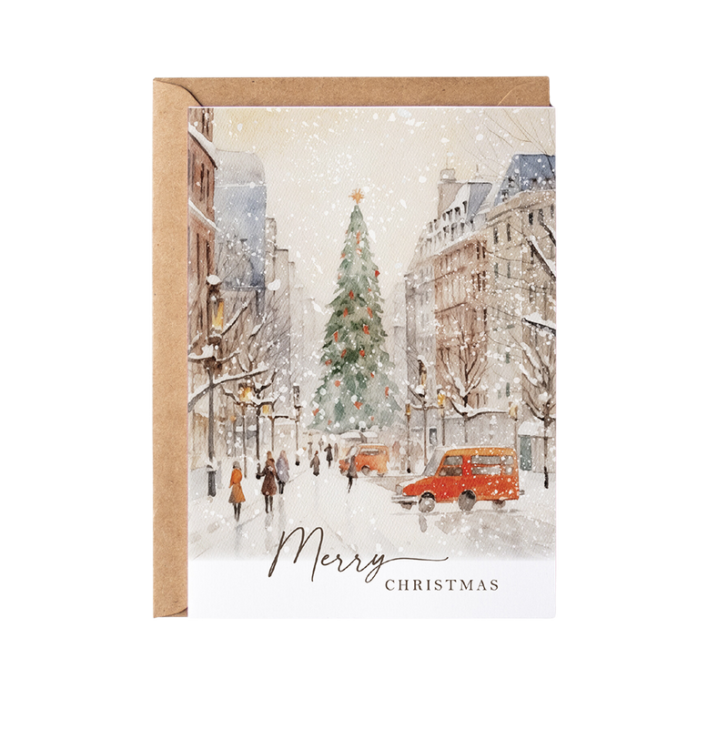 Merry Christmas City Greeting Card