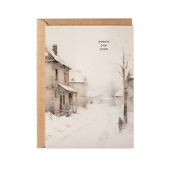 Snowy Street Greeting Card