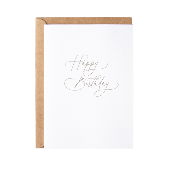 Happy Birthday Script Greeting Card