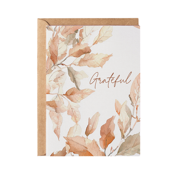 Grateful Leaves Greeting Card