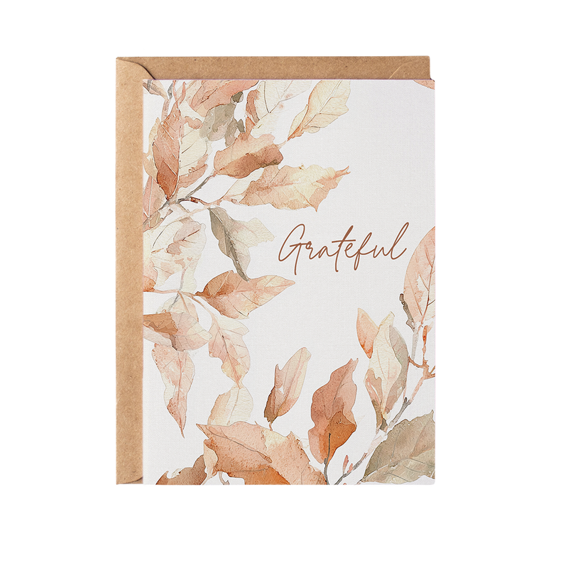 Grateful Leaves Greeting Card
