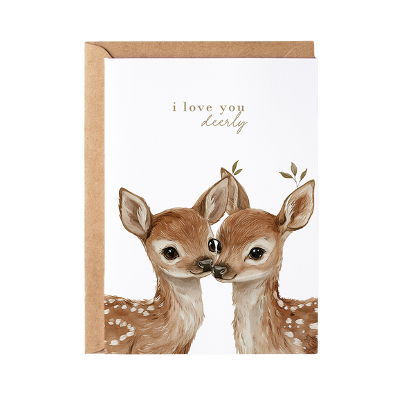 I Love You Deerly Greeting Card