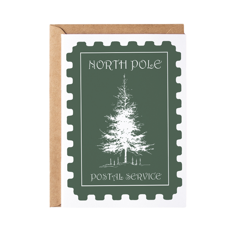North Pole Tree Greeting Card
