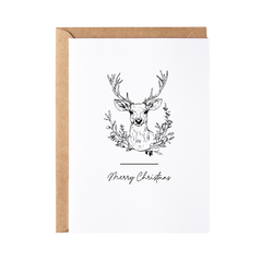 Merry Christmas Deer Greeting Card