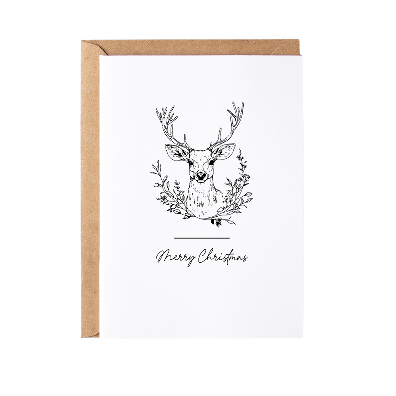 Merry Christmas Deer Greeting Card