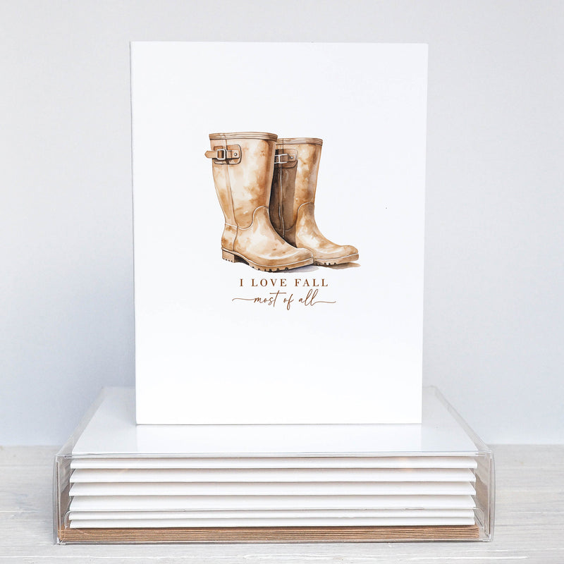 Fall Boots Greeting Card