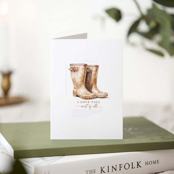 Fall Boots Greeting Card