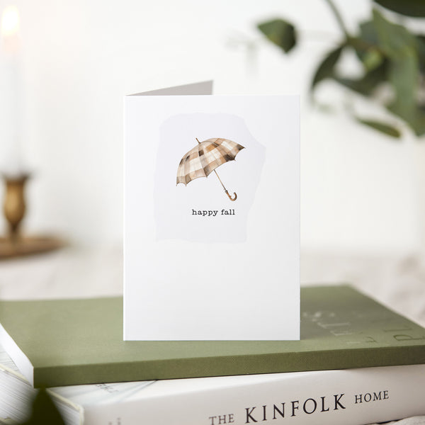 Happy Fall Umbrella Greeting Card