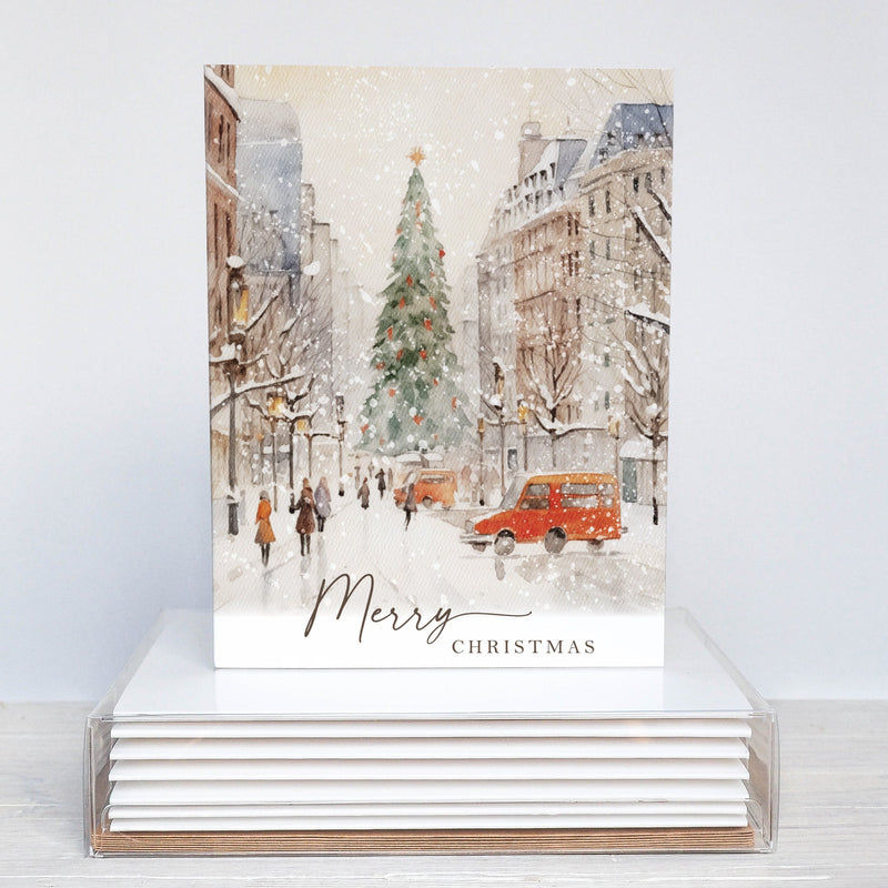 Merry Christmas City Greeting Card