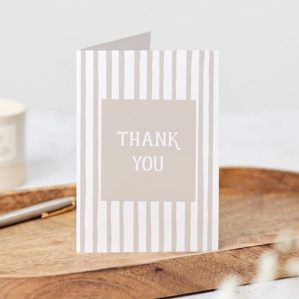 Thank You Stripe Greeting Card
