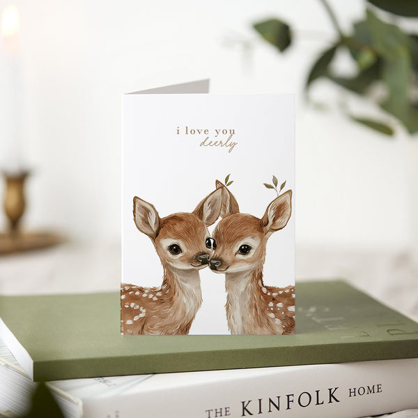 I Love You Deerly Greeting Card