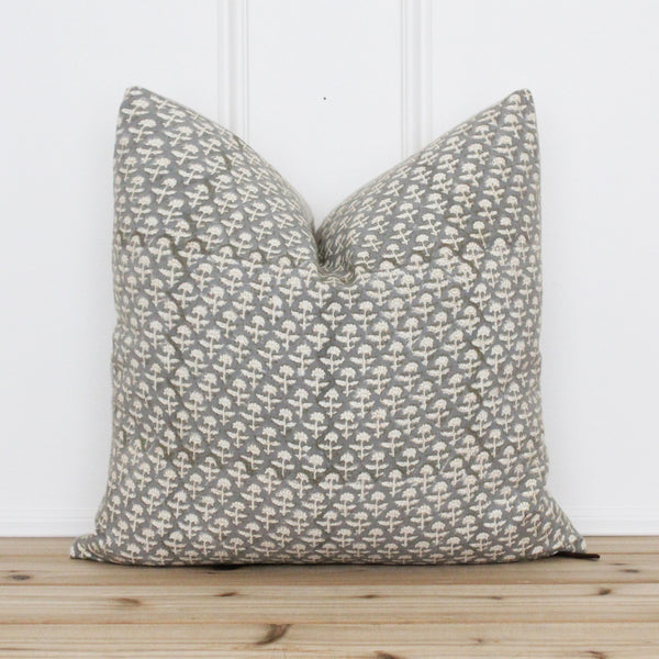 Gray Hand Block Pillow Cover | Hanes