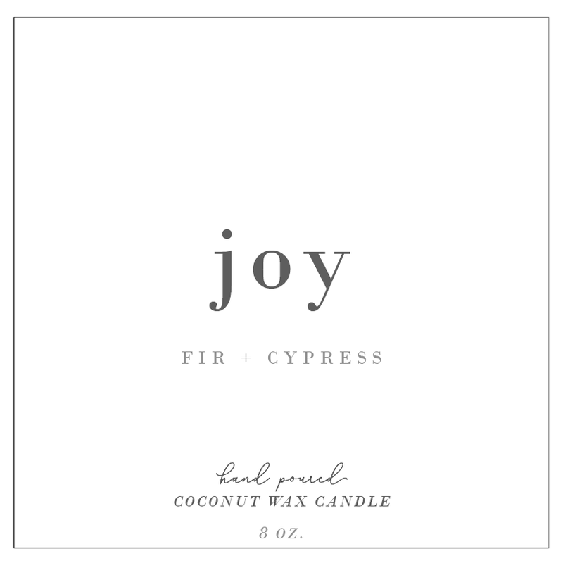 Joy | Fir + Cypress Fluted Coconut Wax Candle