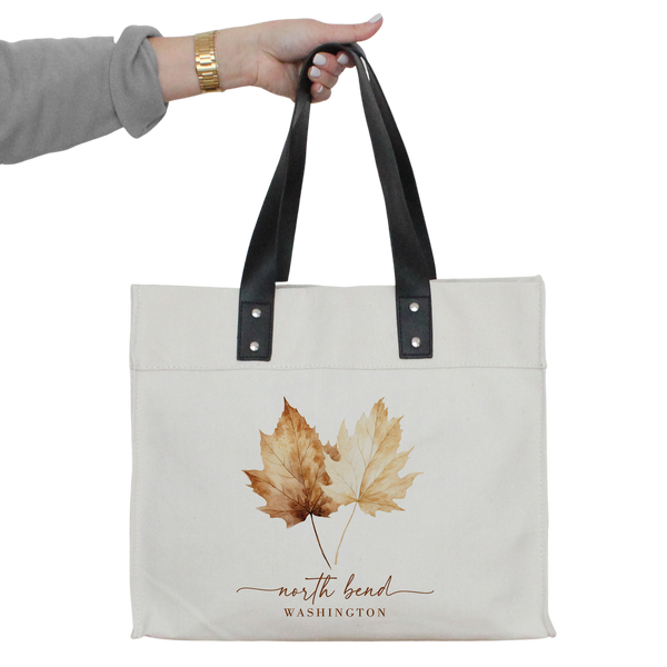 Custom City State Leaves Market Tote