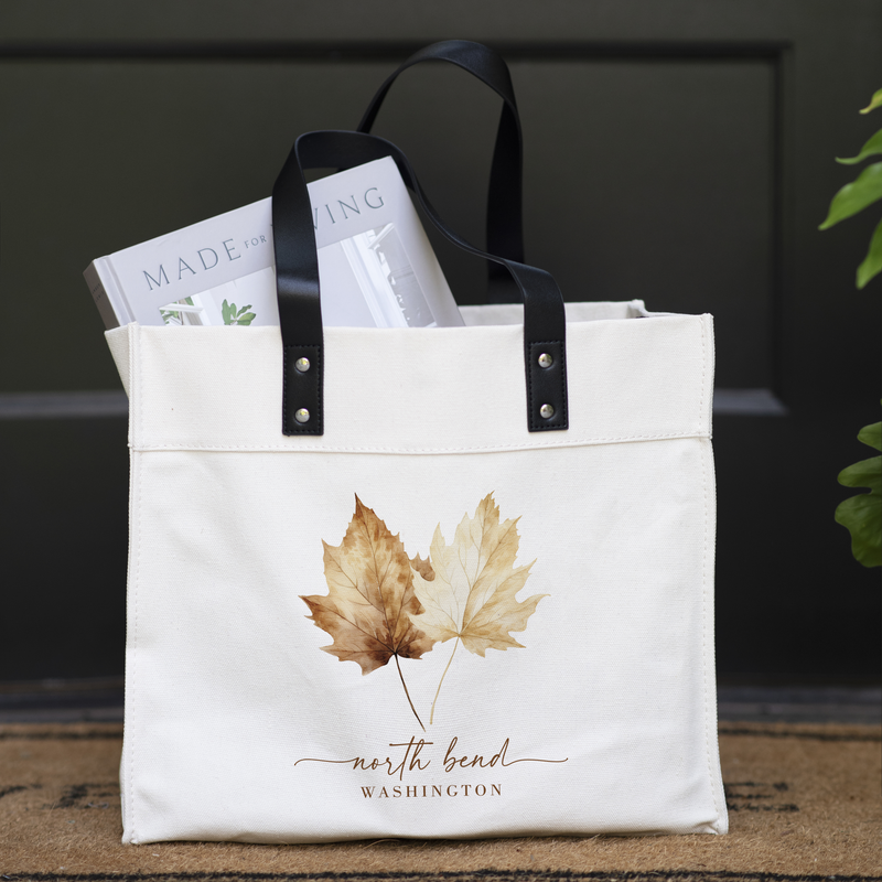 Custom City State Leaves Market Tote