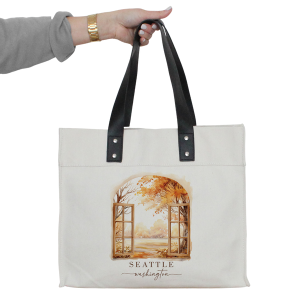 Custom Fall Windows Market Tote