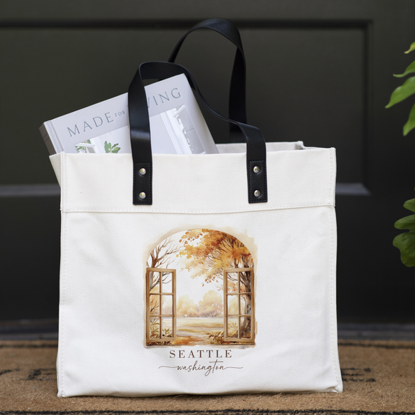 Custom Fall Windows Market Tote