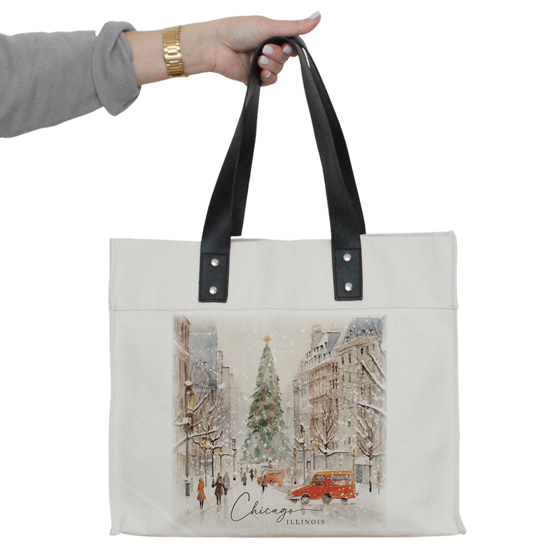 Custom Christmas City Market Tote
