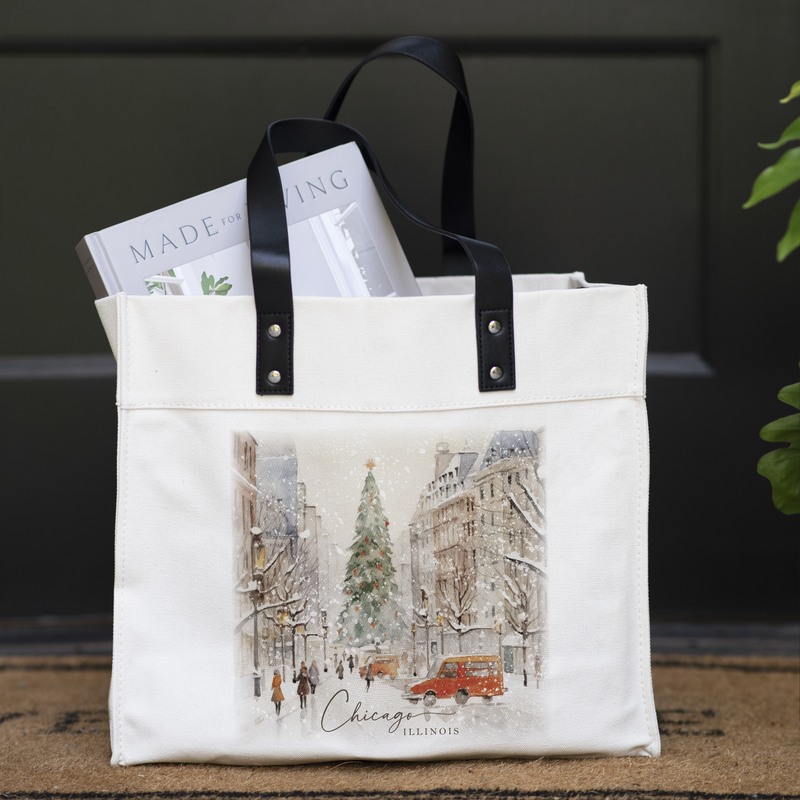 Custom Christmas City Market Tote