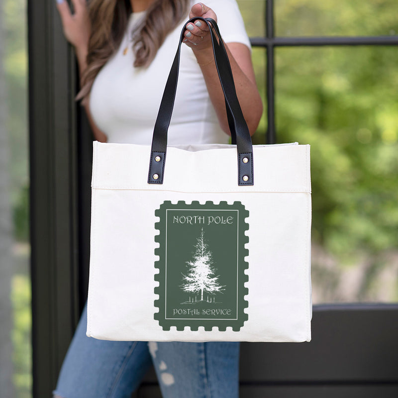 North Pole Tree Market Tote