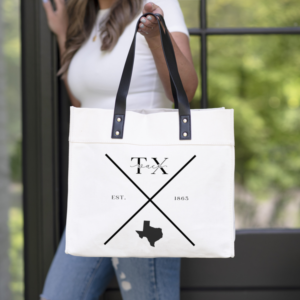 Custom City State Est X Market Tote