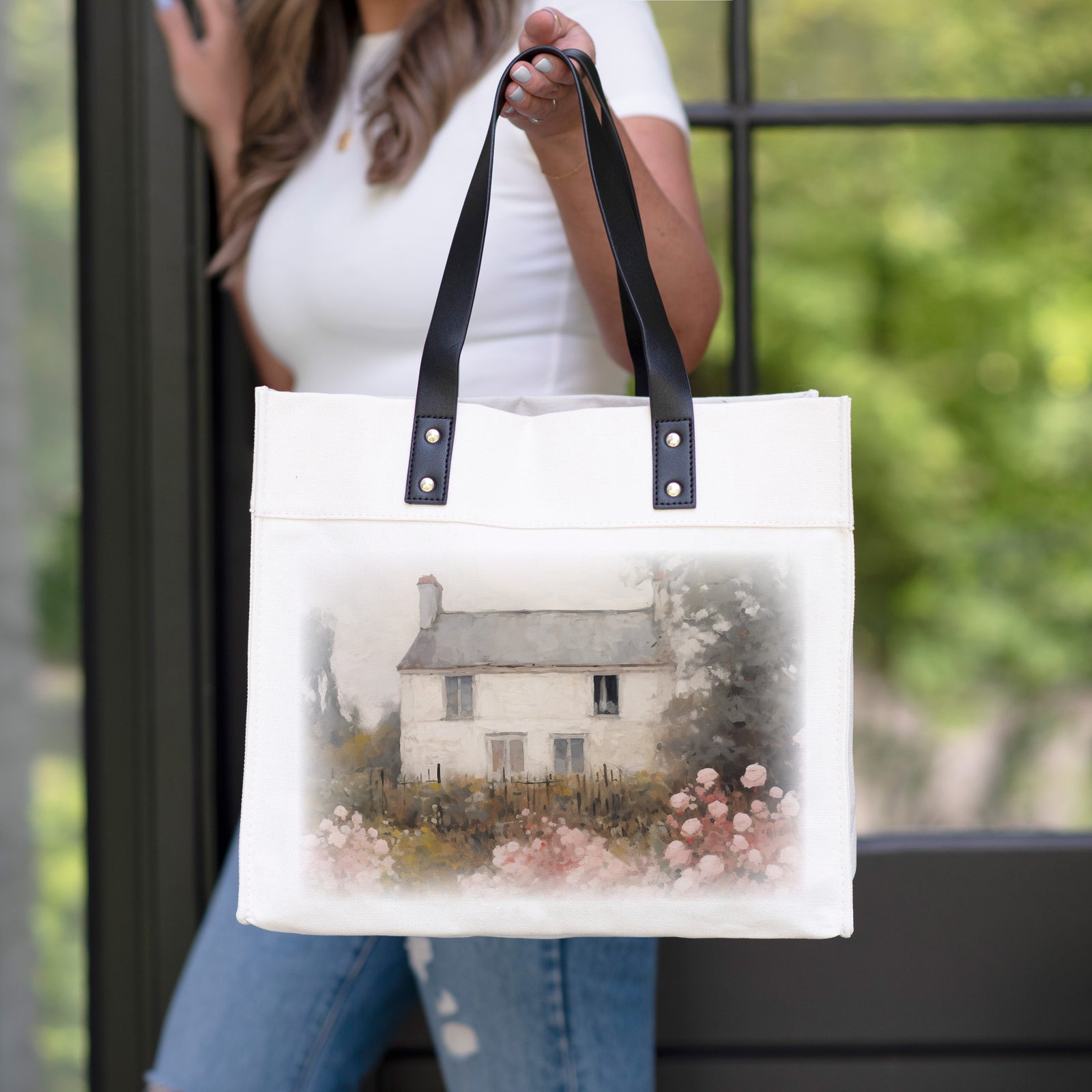 Vintage Landscape Spring House Market Tote – Porter Lane Home