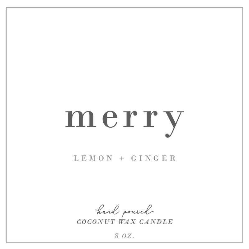 Merry | Lemon + Juniper Fluted Coconut Wax Candle