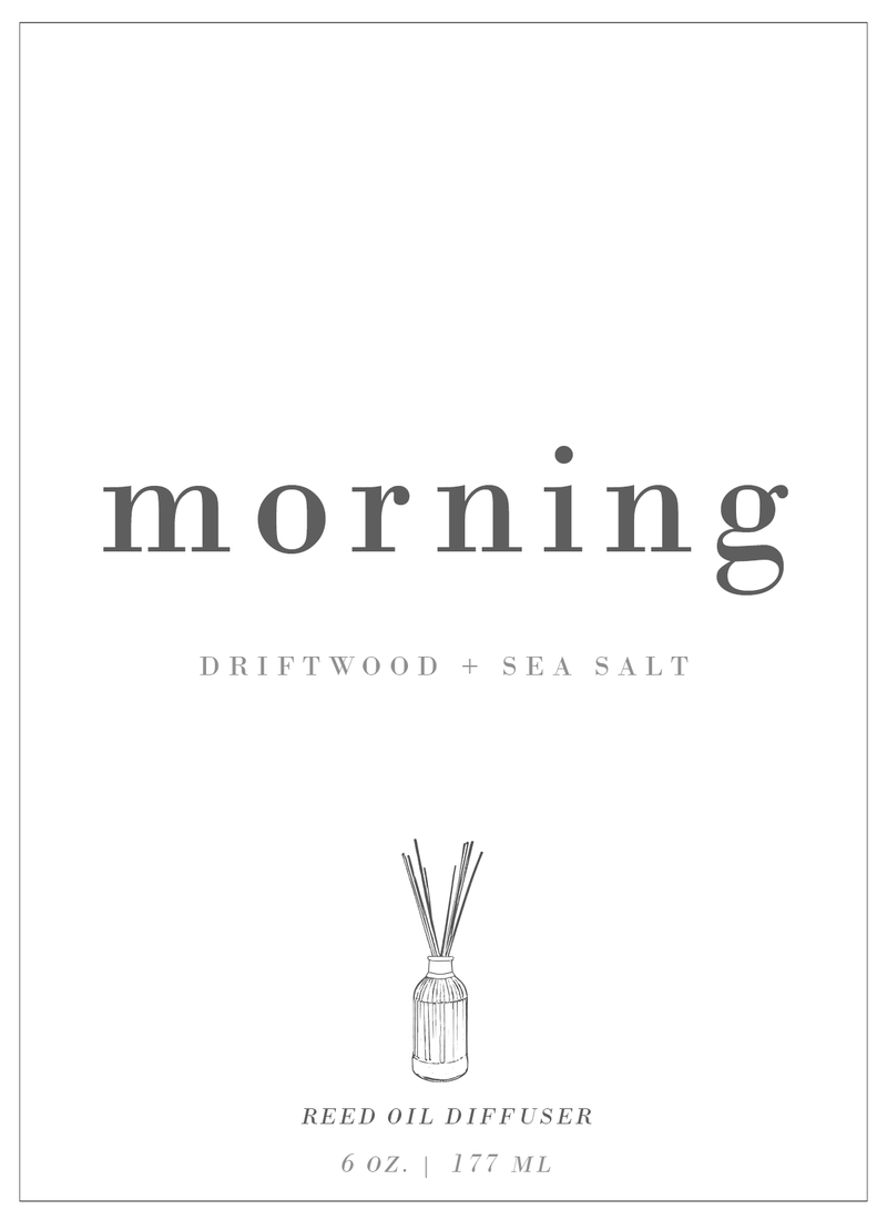 Morning | Driftwood + Sea Salt Reed Diffuser