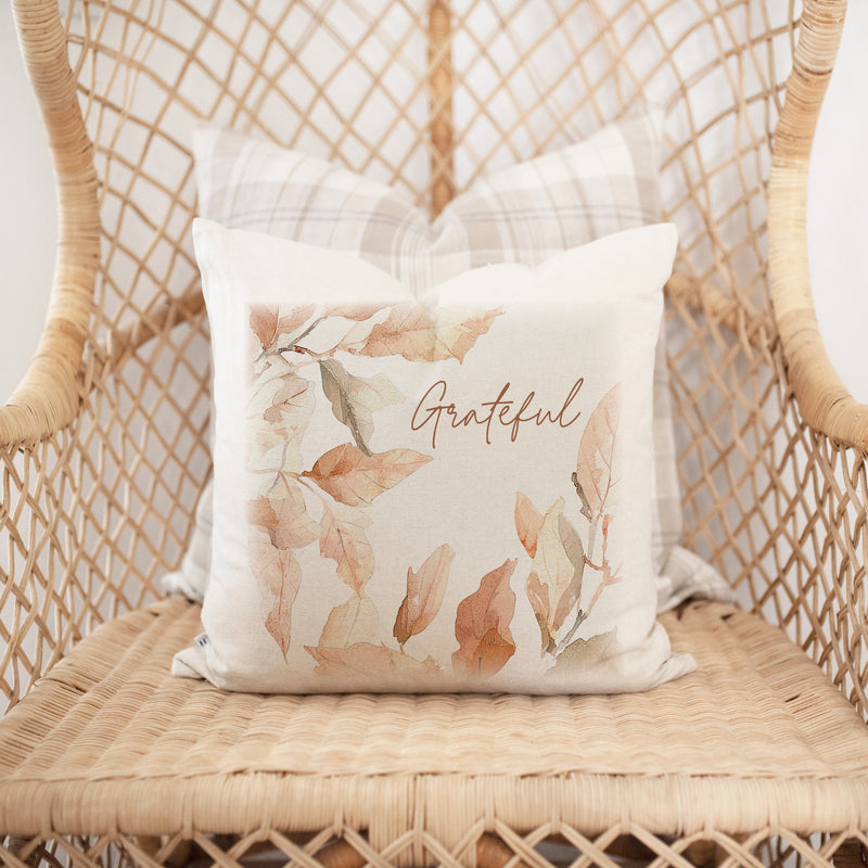 Grateful Leaves Pillow Cover