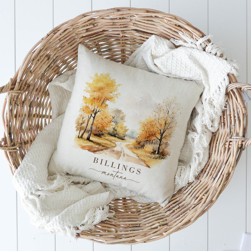 Custom Fall Scene Pillow Cover