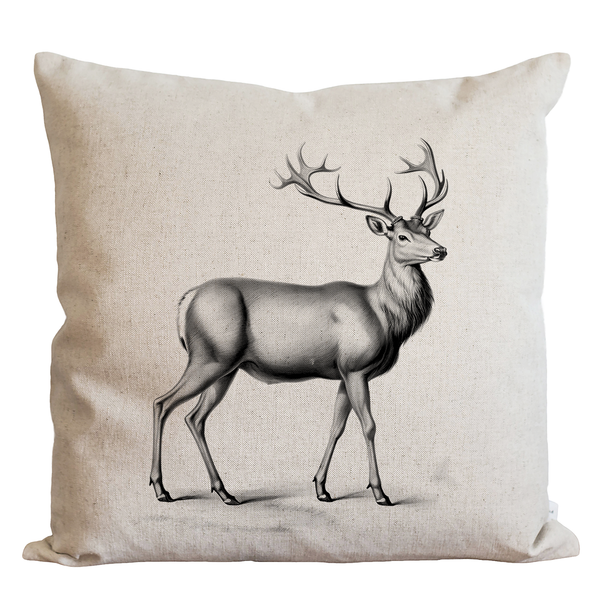 Vintage Deer Pillow Cover