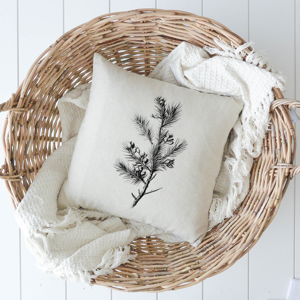 Pine Branch Pillow Cover