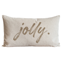 Jolly {Tan} Pillow Cover