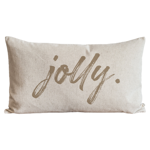 Jolly {Tan} Pillow Cover