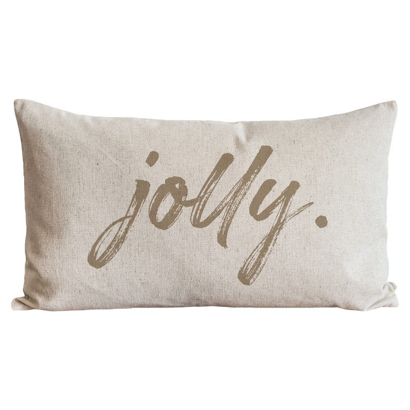Jolly {Tan} Pillow Cover