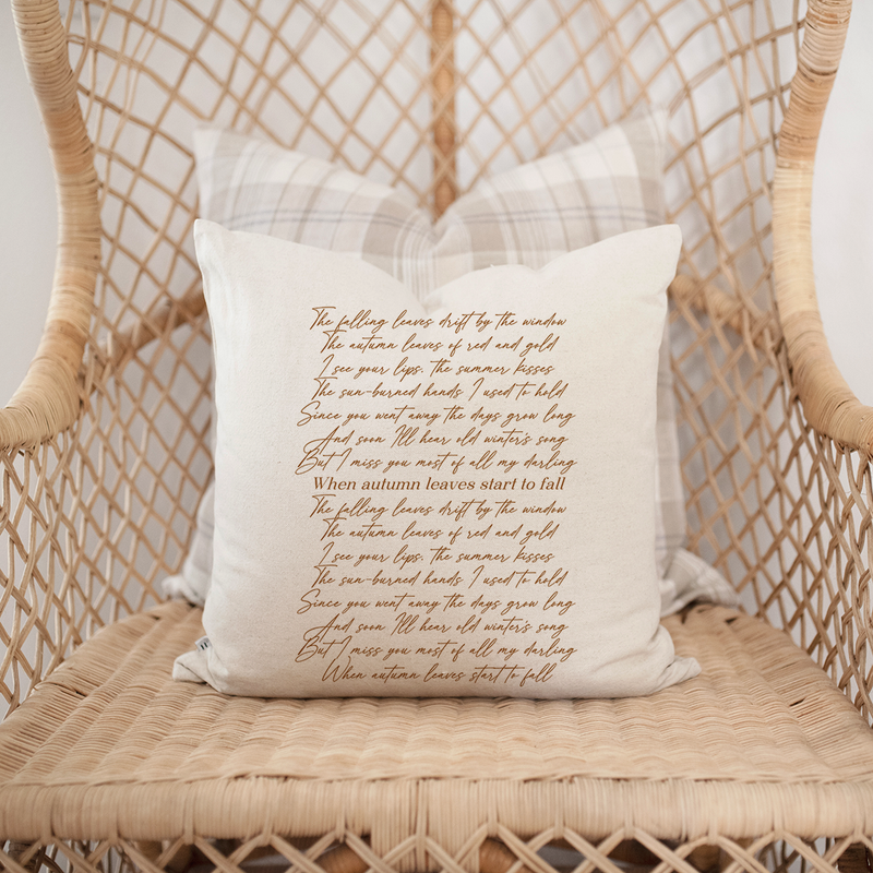 Autumn Leaves Song Pillow Cover