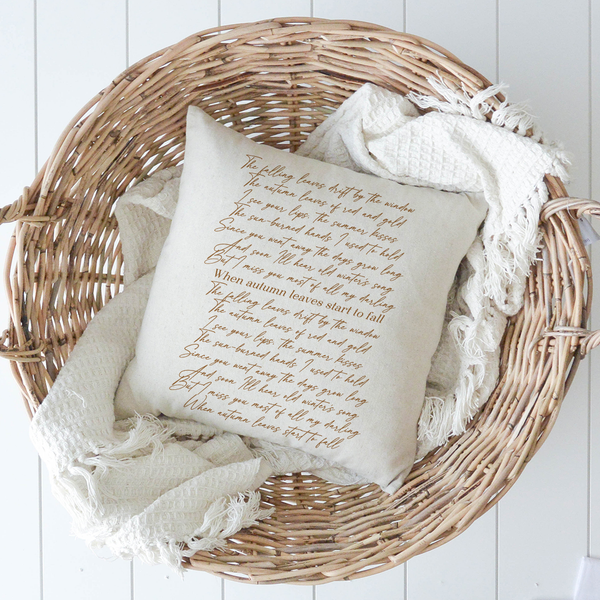 Autumn Leaves Song Pillow Cover