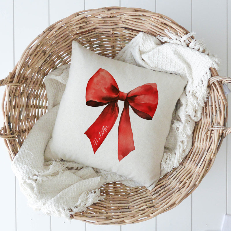 Custom City Bow Pillow Cover