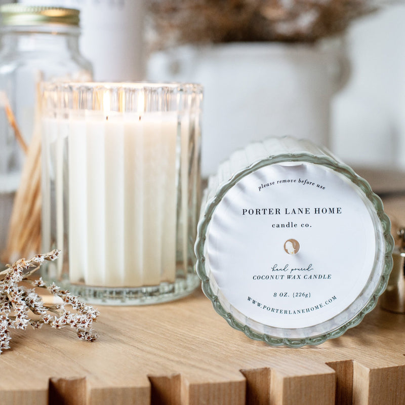 Golden | Mango + Driftwood Fluted Coconut Wax Candle