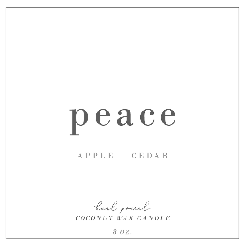 Peace | Crisp Apple & Cedar Fluted Coconut Wax Candle