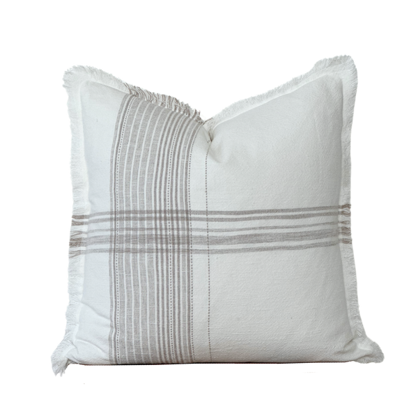 Plaid Fringe Pillow Cover | Fleur + Fray Collection