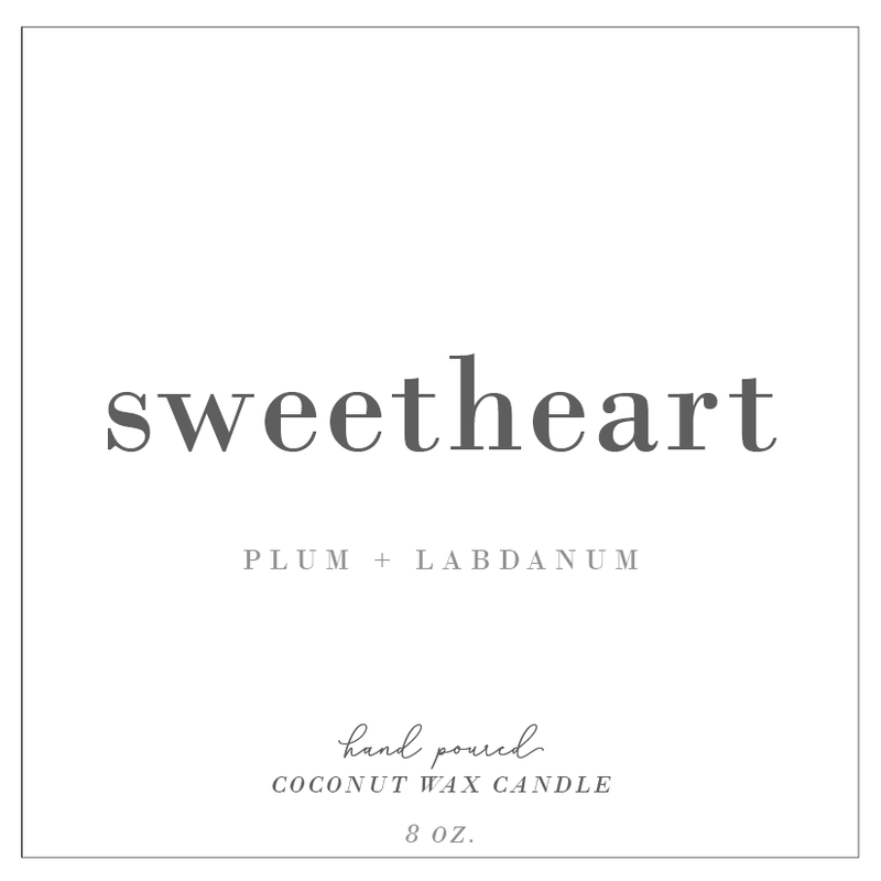 Sweetheart | Plum + Labdanum Fluted Coconut Wax Candle