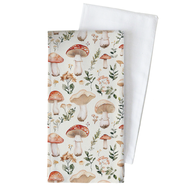 Mushroom Pattern Tea Towel