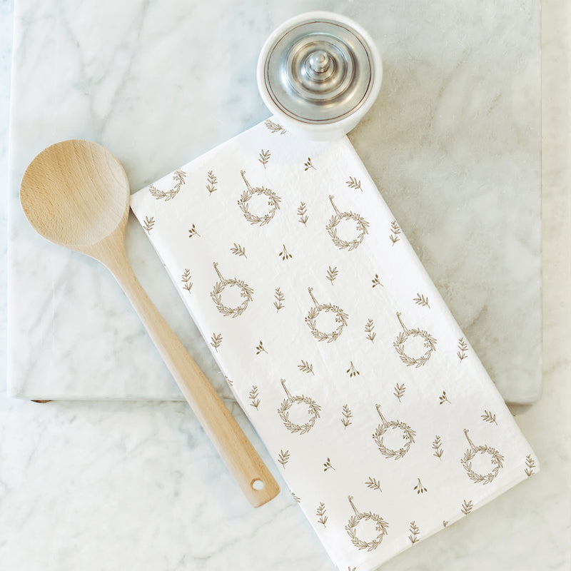Wreath Pattern Tea Towel