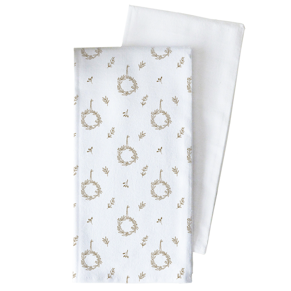 Wreath Pattern Tea Towel