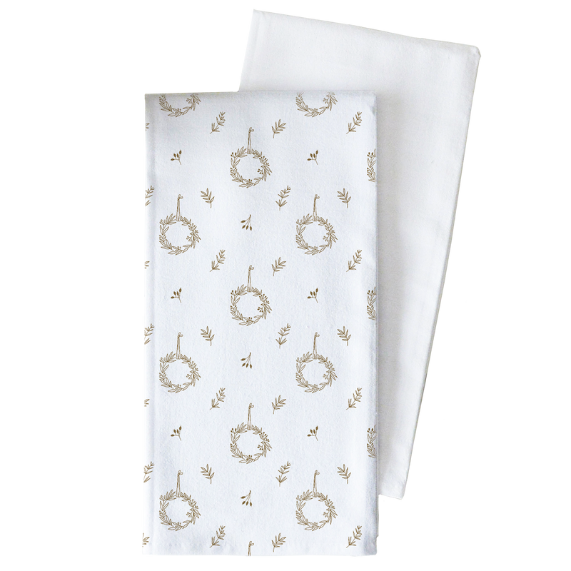 Wreath Pattern Tea Towel