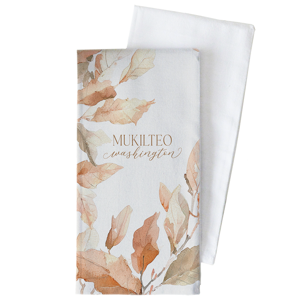 Custom Leaves Tea Towel