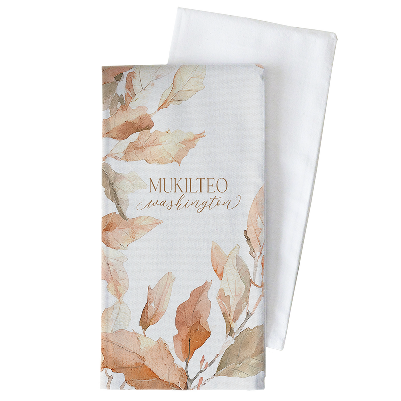 Custom Leaves Tea Towel