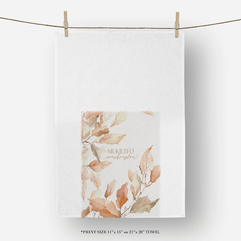 Custom Leaves Tea Towel