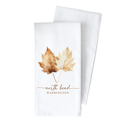 Custom City State Leaves Tea Towel